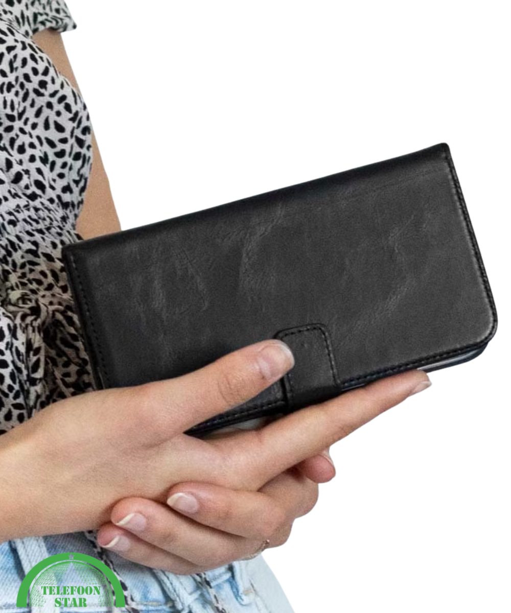 Bookcase Hoesje voor iPhone 13 Pro Max Zwart Elegant, Praktisch & Bescherming