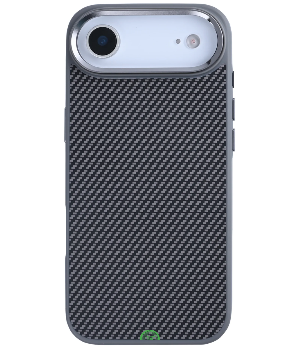 hoesje iPhone 17 Air Zwart Carbon Shield Grip Case