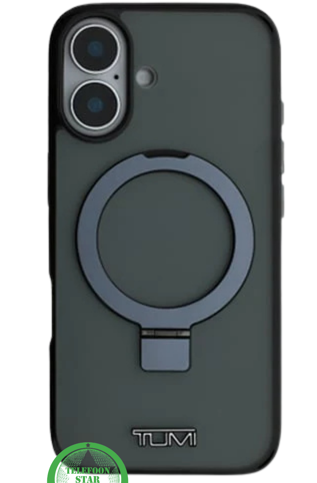 Transparant Hoesje met Metalen Ringhouder voor iPhone 16 – Sterke Bescherming & Handige Standfunctie