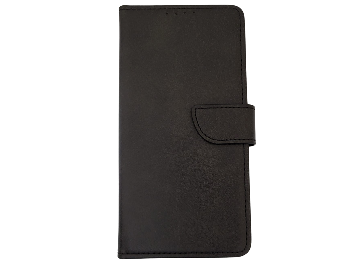 Hoesje voor iPhone 17e Zwart Leerlook Wallet Case Kaartvakken