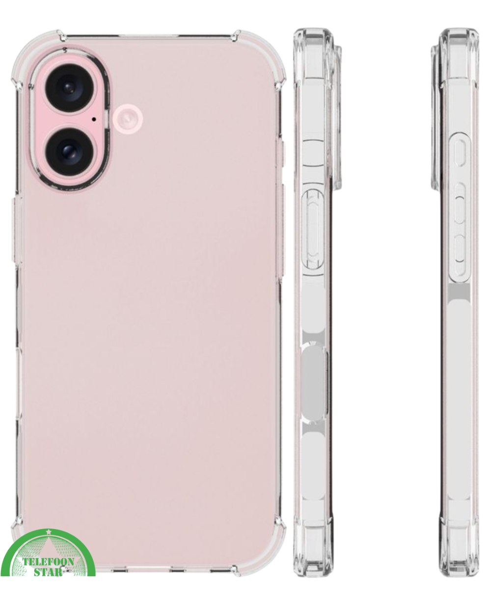 Transparant Hoesje voor iPhone 16 Plus Shockproof – Sterk & Kristalhelde