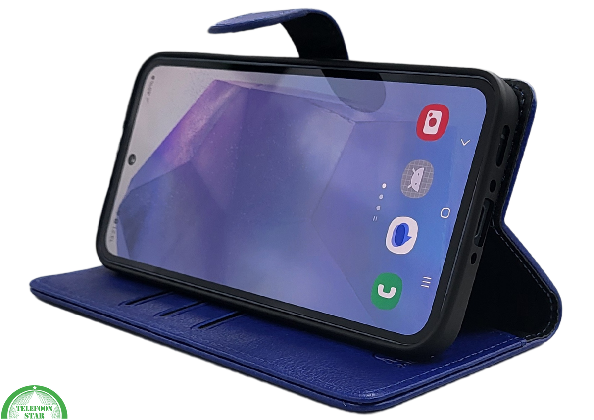 Hoesje voor Samsung Galaxy S26 Plus BoekCase Leer Donkerblauw
