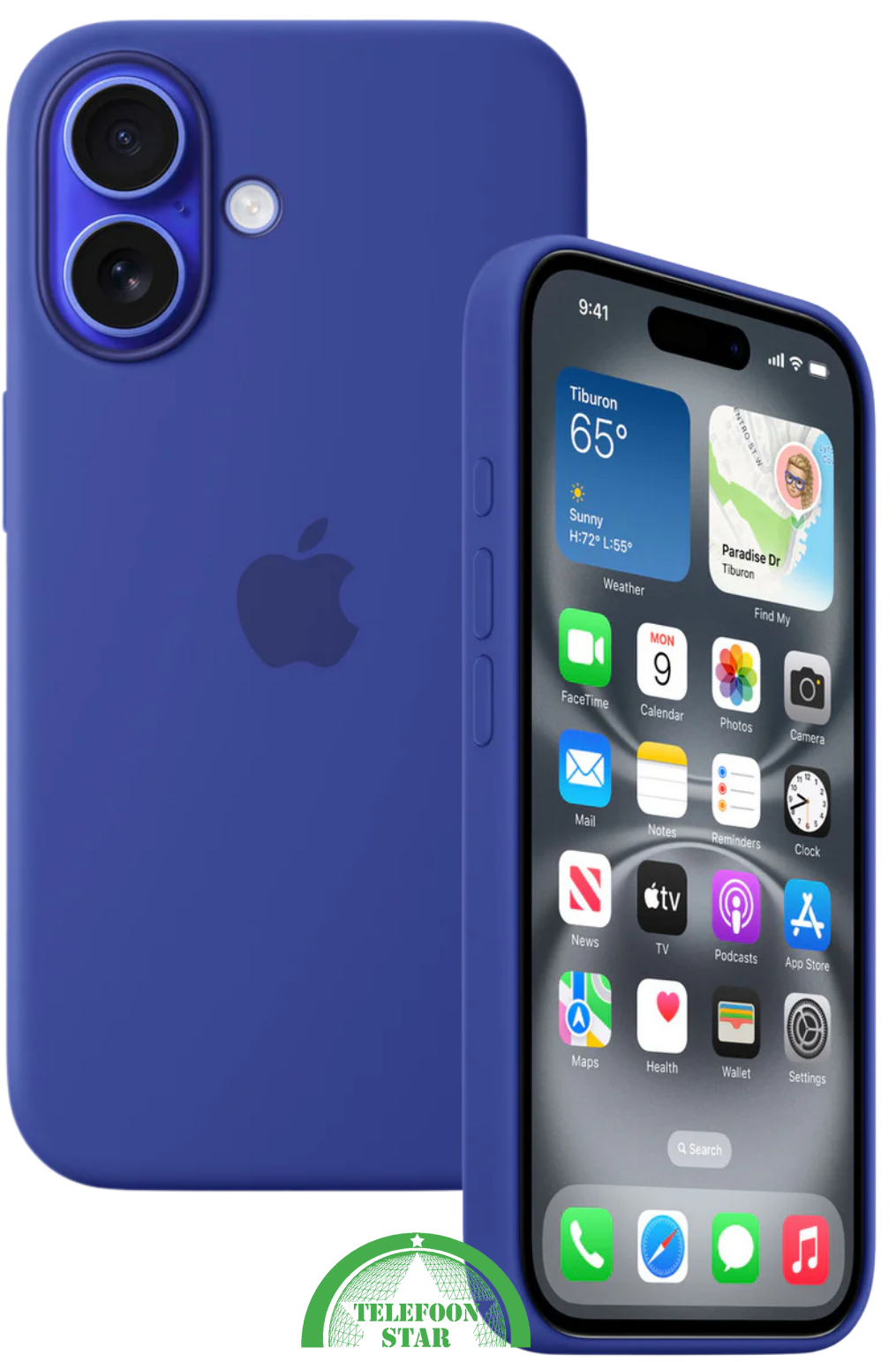 Hoesje voor iPhone 16 Siliconen – Koningsblauw | Slank, Stevig en Stijlvol