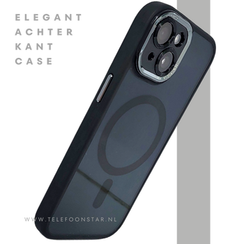 iPhone 15 MagSafe Hoesje Zwart Transparant – Slank, Stijlvol en MagSafe-ready