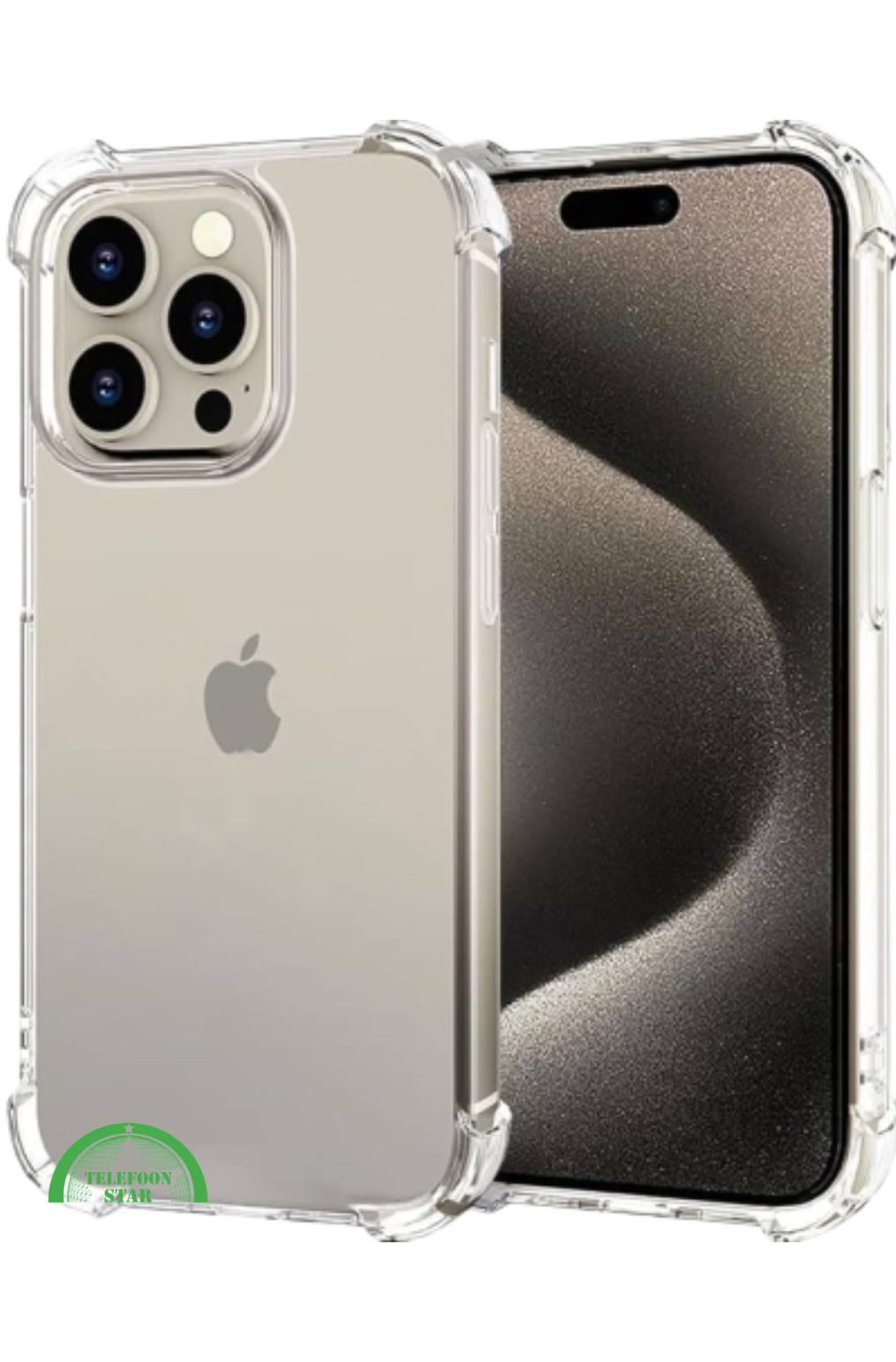 Transparant Antishock Hoesje voor iPhone 16 pro – Silicone, Flexibel, Helder & Extra Sterk | Telefoonstar