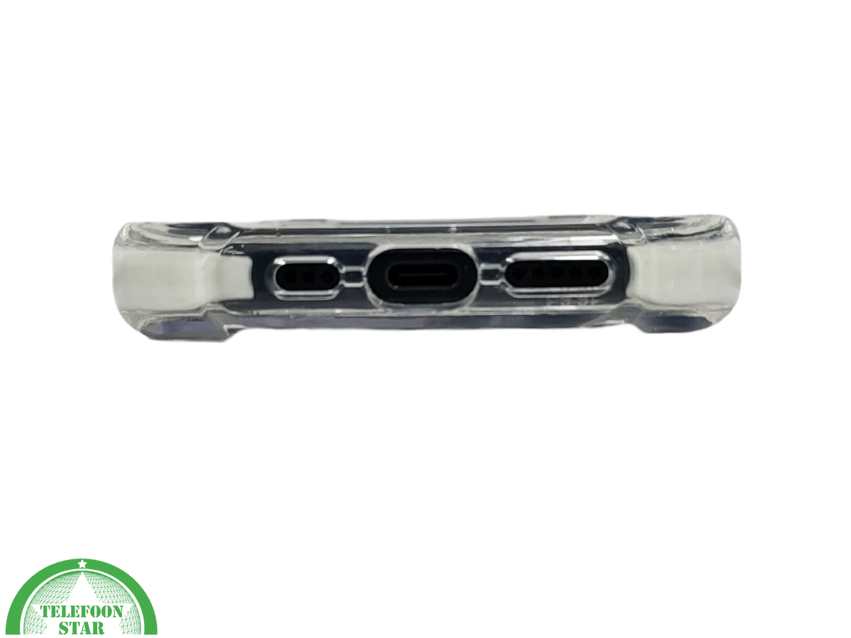Anti shock case witte randen silicone voor iPhone 16