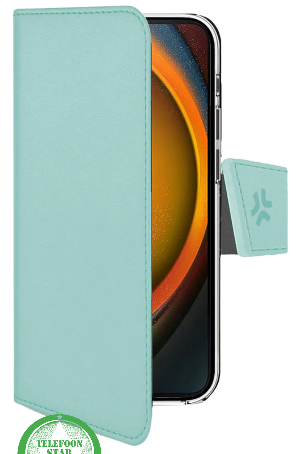 iPhone 16 Bookcase Hoesje – Mintgroen | Stijlvolle Bescherming met Magnetische Sluiting