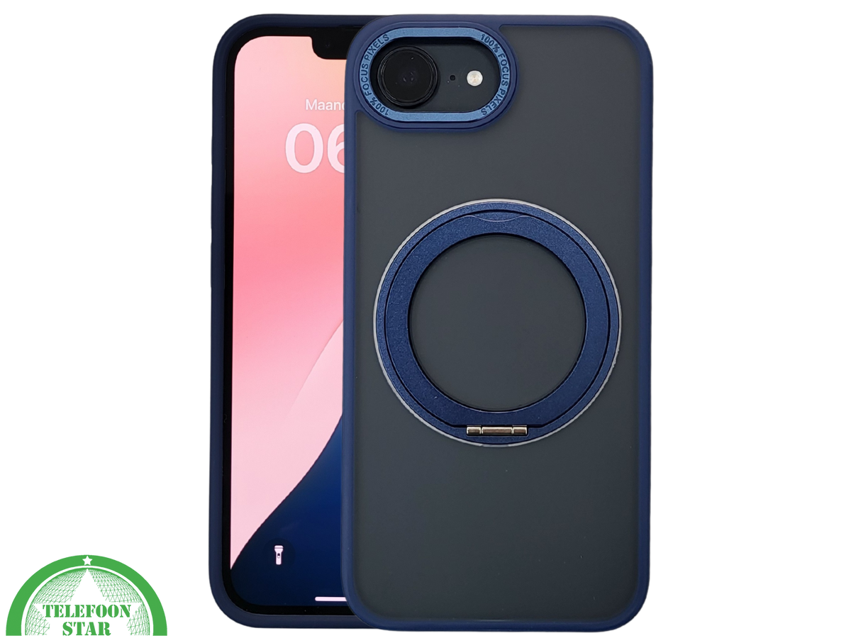 iPhone 16E Hoesje MagSafe Compatibel Blauw Schokbestendig