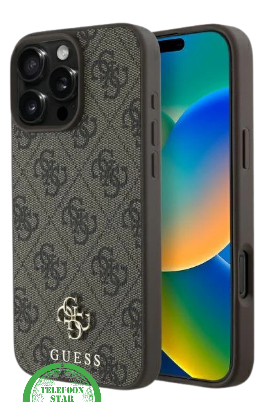 iPhone 16 Pro Max Hoesje – Goud Glitter Luxe Edition