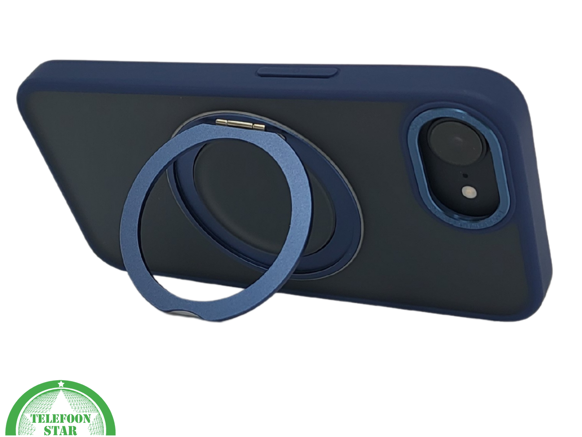 iPhone 16E Hoesje MagSafe Compatibel Blauw Schokbestendig
