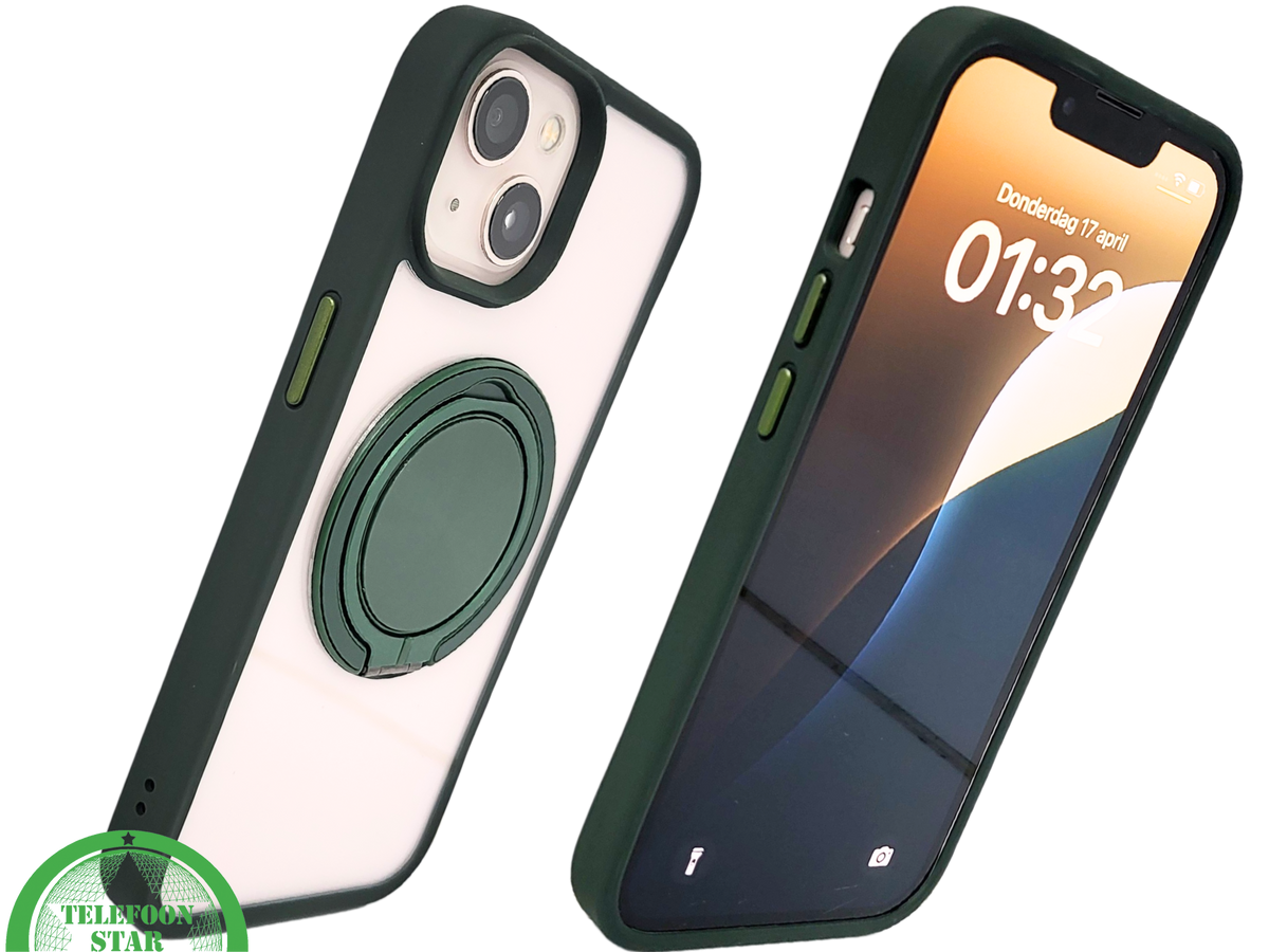 CoverGrip MagSafe Case – iPhone 13 / 14 Hoesje met Groene Ring | Telefoonstar.nl