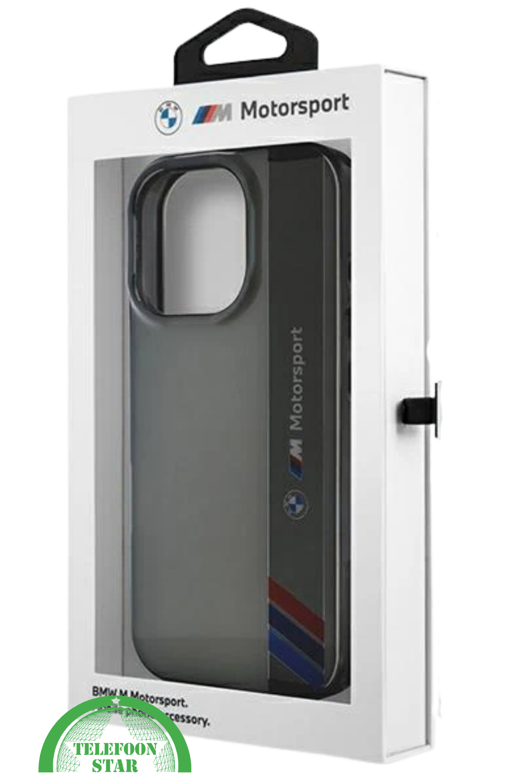 Motorsport Hoesje voor iPhone 16 Pro – Grijs/Zwart | Sportief Design met Ultieme Bescherming