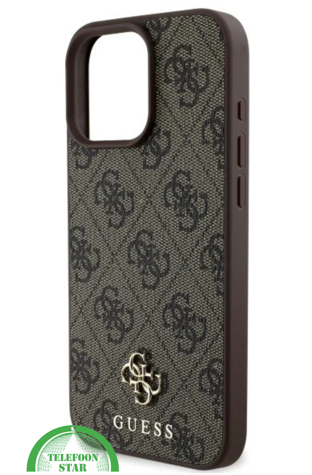 iPhone 16 Pro Max Hoesje – Bruin Glitter Luxe Edition