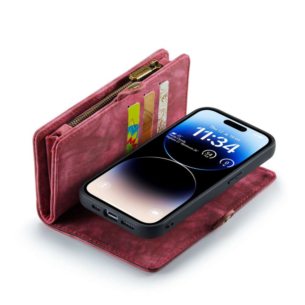 iPhone 14 Pro Max 3-in-1 portemonnee hoesje rood