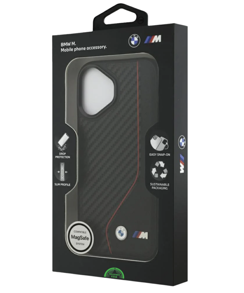 Hoesje iPhone 17 Zwart Carbon Racing Grip Case Sterke Slank