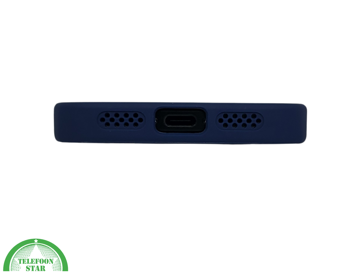 iPhone 16 hoesje blauw transparant cover met MagSafe ring en bescherming