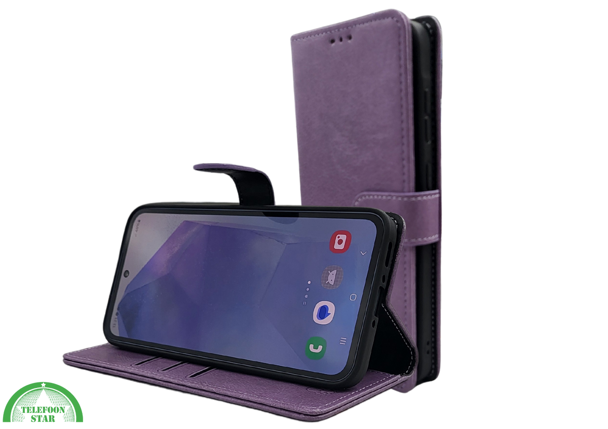 Hoesje voor Samsung Galaxy S26 Plus Paars Boek Leer Stijlvolle
