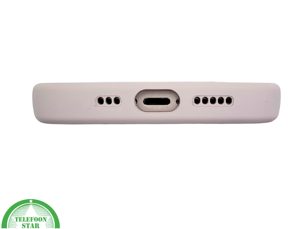 Siliconen Cover iPhone 13 / 14 – Mat Lichtgrijs | Minimalistische Bescherming