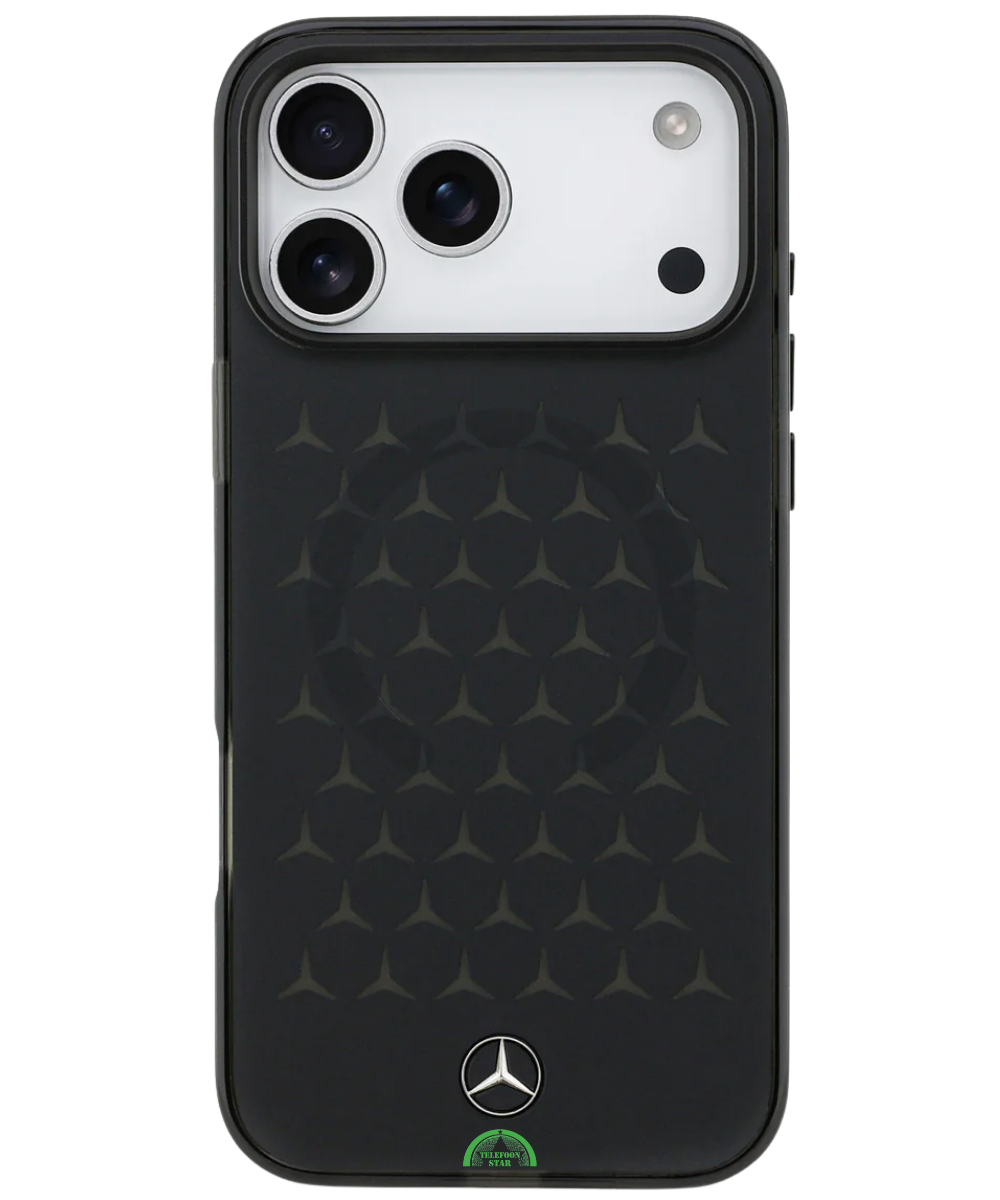 Hoesje voor iPhone 17 Pro Max Smoke black Stealth Pattern Shield Case