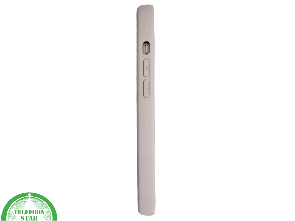 Siliconen Cover iPhone 13 / 14 – Mat Lichtgrijs | Minimalistische Bescherming