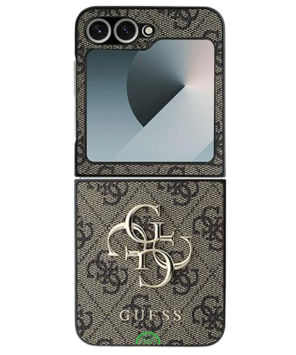 Hoesje voor Samsung Z Flip 7 FE Bruin Guess slank en lichtgewich