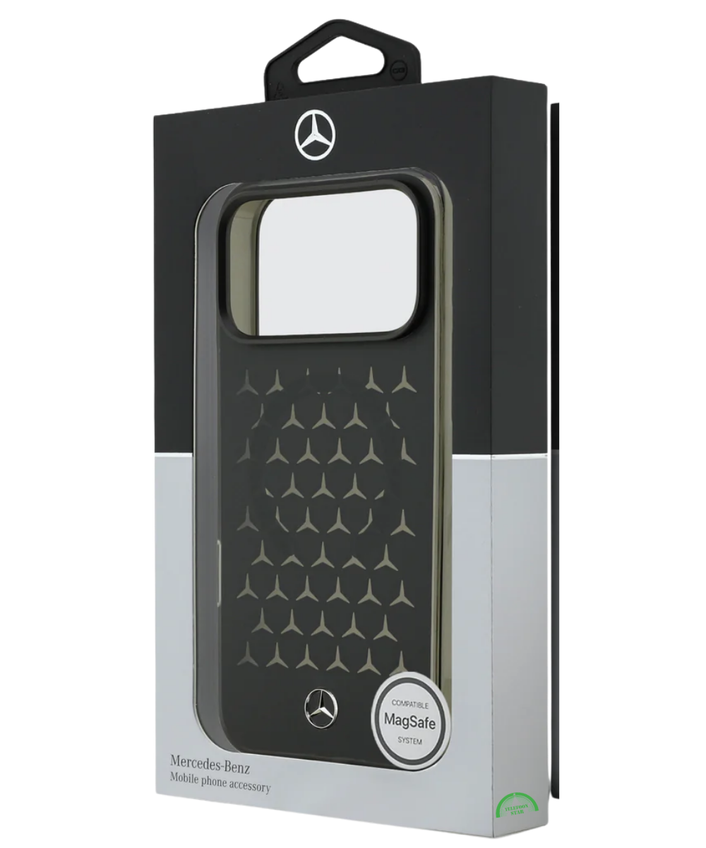 Hoesje voor iPhone 17 Pro Max Smoke black Stealth Pattern Shield Case