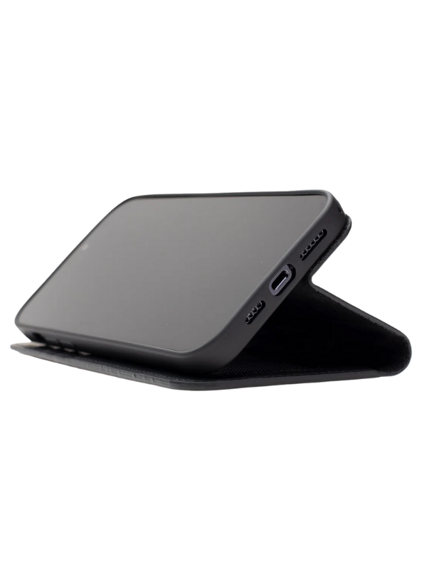 Zwart Wallet Hoesje iPhone 13 Pro – Leerlook & Kaartvakken | Telefoonstar
