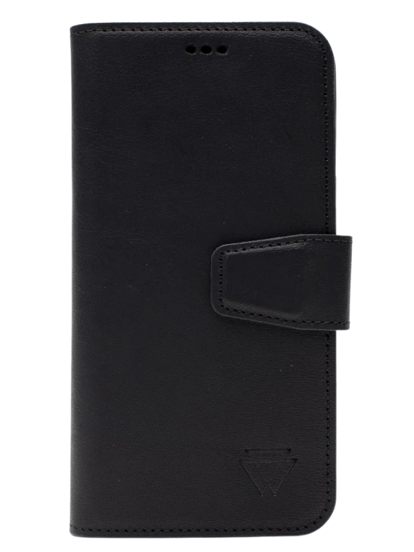 Zwart Wallet Hoesje iPhone 13 Pro – Leerlook & Kaartvakken | Telefoonstar