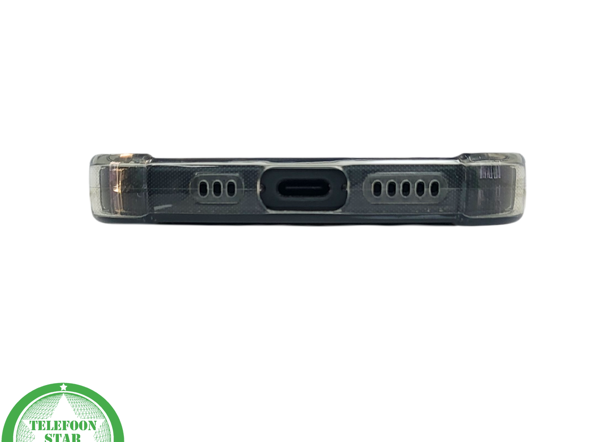 iPhone 15 Plus Transparant Hoesje – Met Opklapbare Kaarthouder & Stevige Bescherming
