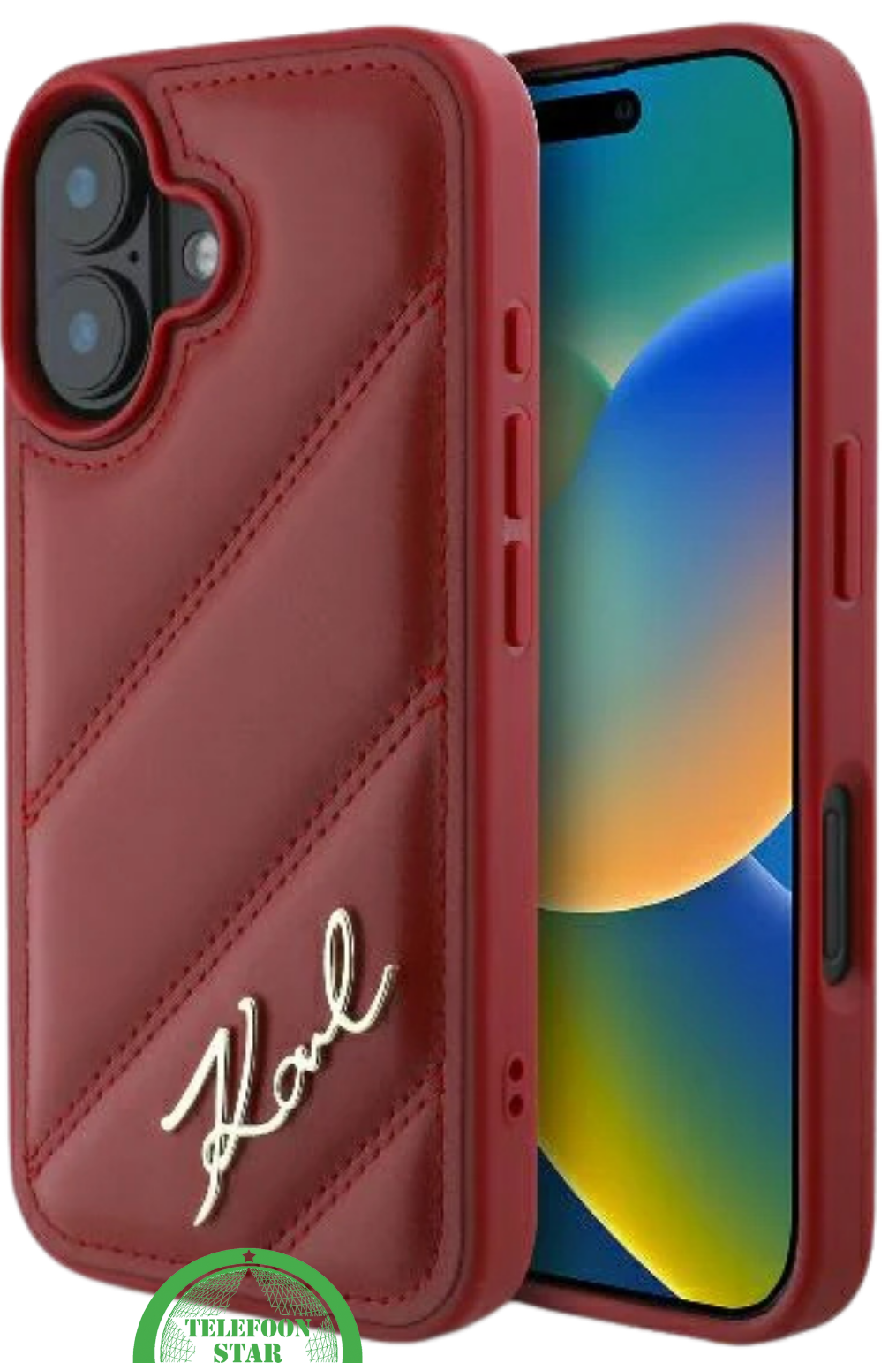 Hoesje voor iPhone 16 Rood Leren – Luxe Bescherming met Stijlvolle Glans