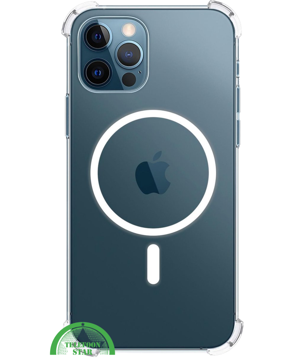 Hoesje voor iPhone 12 Pro Transparant MagSafe, Slank, Sterk & Magnetisch