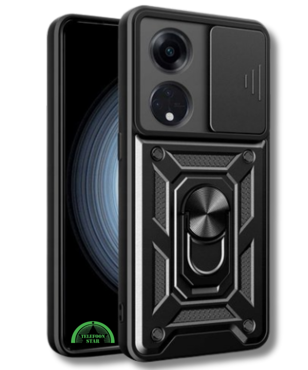 Hoesje voor Oppo A98 met Camera-Slider Kickstand
