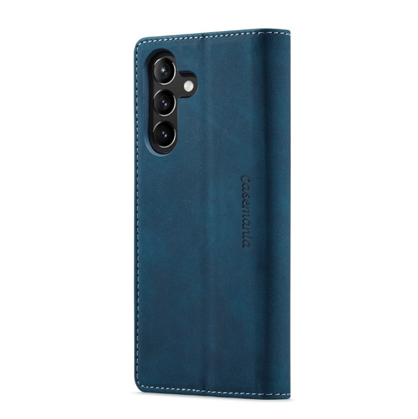 Bookcase Samsung S24 FE | Functioneel Hoesje Samsung | Wallet case | Donkerblauw