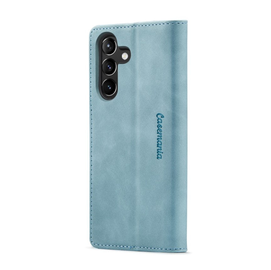 Bookcase Samsung S24 FE | Functioneel Hoesje Samsung | Wallet case | Lichtblauw