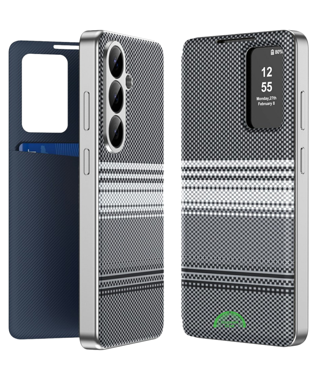 Samsung Galaxy S25 Hoesje Smart View Bookcase KaarthouderStijlvolle Bescherming Voor Elke Dag