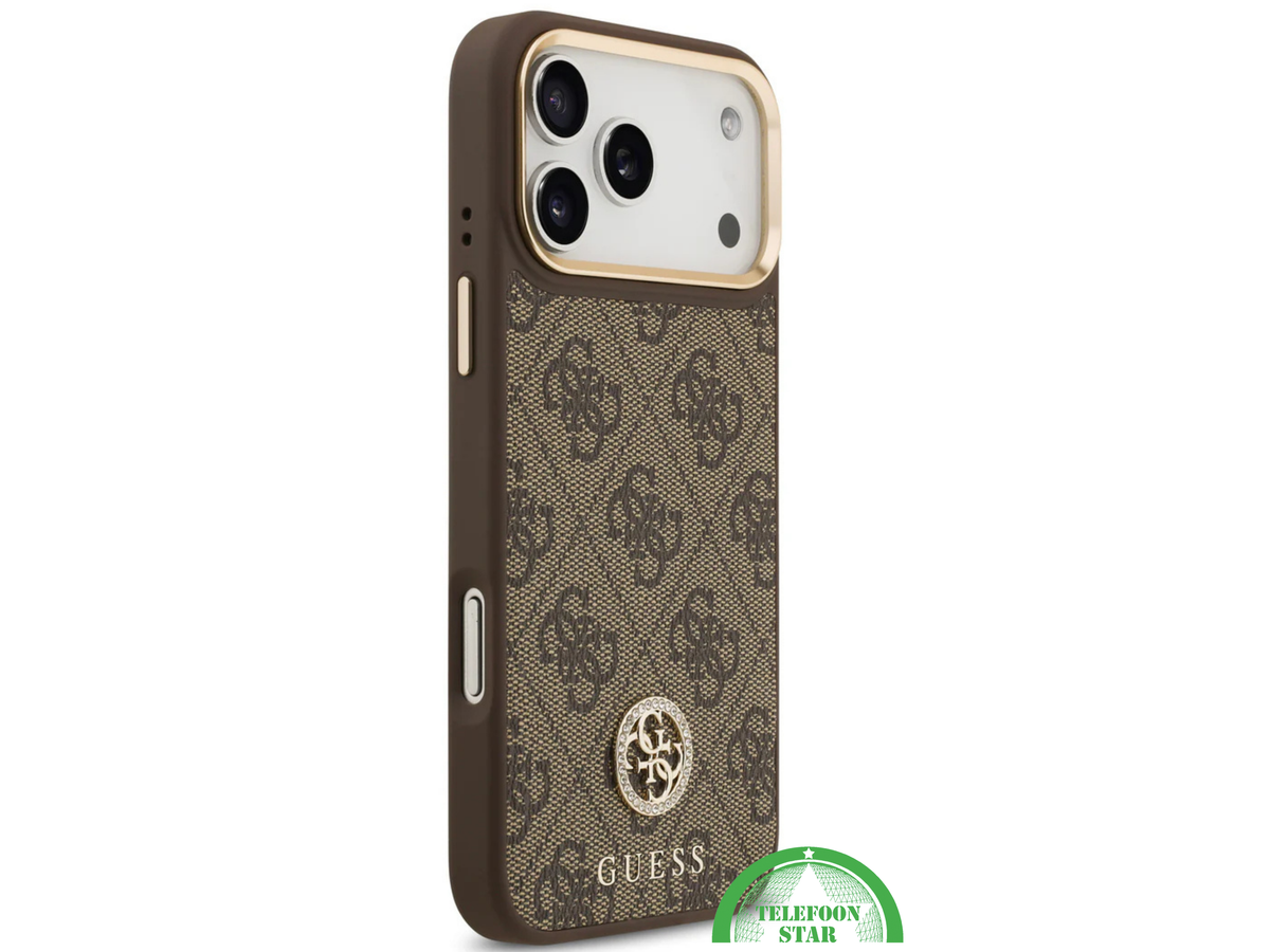 Guess iPhone 17 Pro Max Crossbody Hoesje met Band – Luxe MagSafe Bescherming in Bruin Design