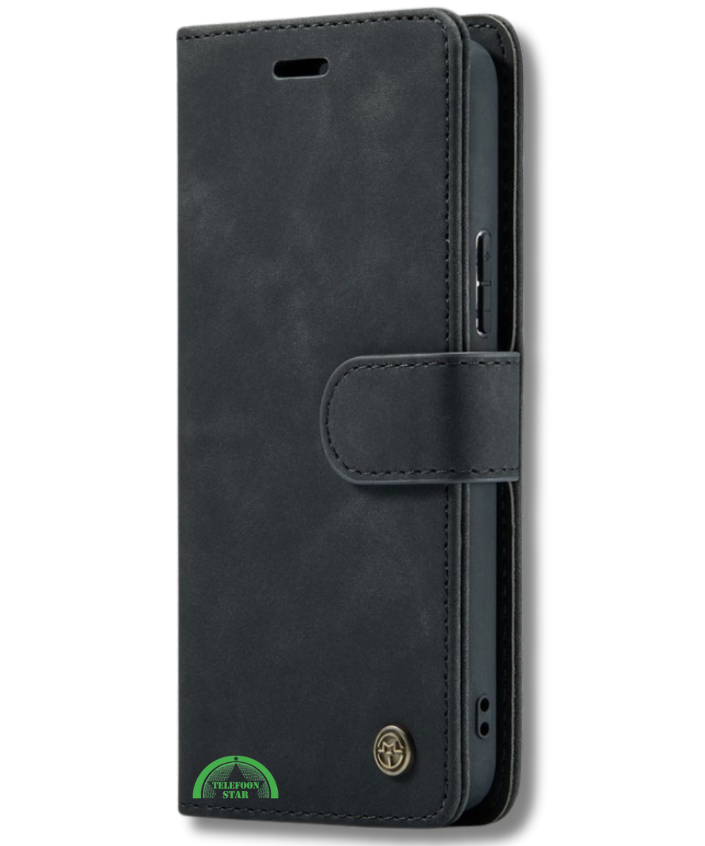 Bookcase Hoesje voor Samsung A56 Zwart 2-in-1 Magnetisch Hoesje met Pasjeshouder