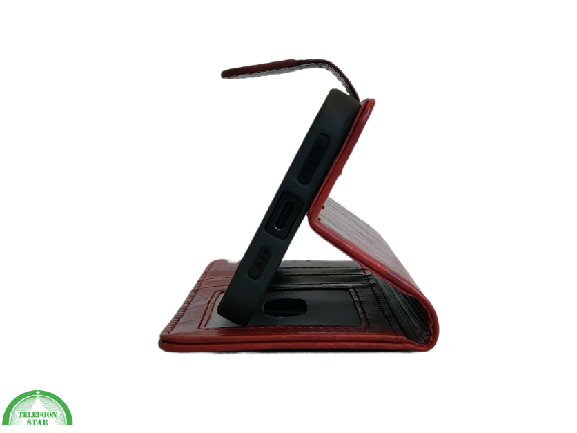 iPhone 16 Plus portemonnee Rood Lather