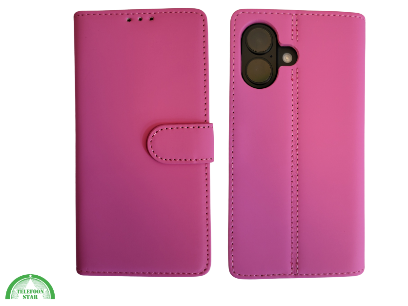 portemonnee Roze cover boek case iPhone 16