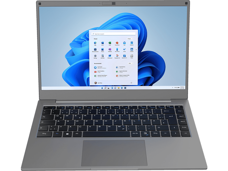 PEAQ Notebook Classic C140V Grijs