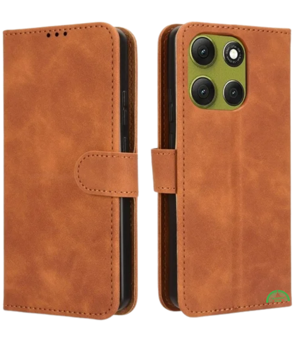 Hoesje voor Motorola G56 Bruin Bookcase Nauwsluitend en stevig