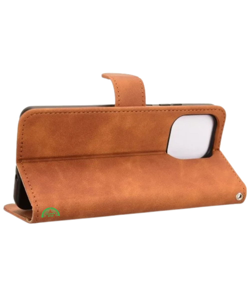 Hoesje voor Motorola G56 Bruin Bookcase Nauwsluitend en stevig
