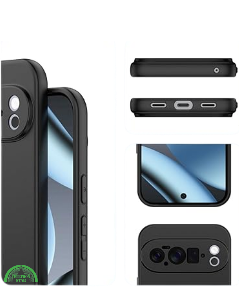 Hoesje Google Pixel 10 Pro Zwart Soft-Touch Case strak