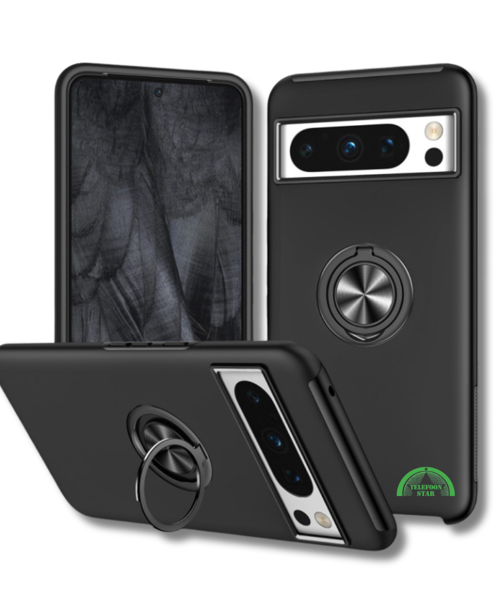 Hoesje voor Google Pixel 8a zwart met Ringhouder