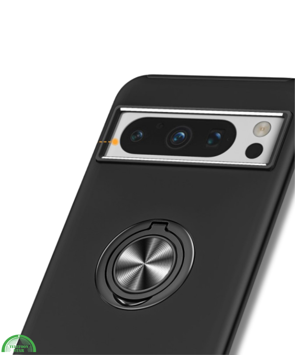 Hoesje voor Google Pixel 8a zwart met Ringhouder