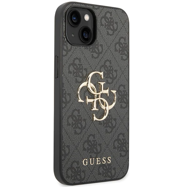 iPhone 15 Hardcase | Guess Gouden Logo | Backcover Grijs