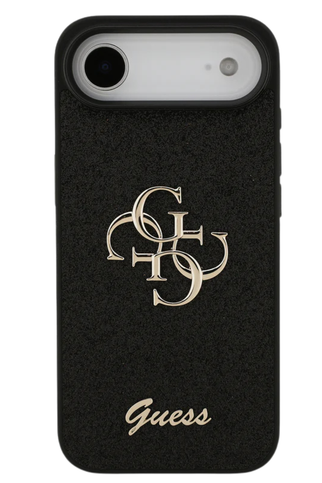 Luxe Protectcase voor iPhone 17 Air – Guess Black Edition met 4G Logo