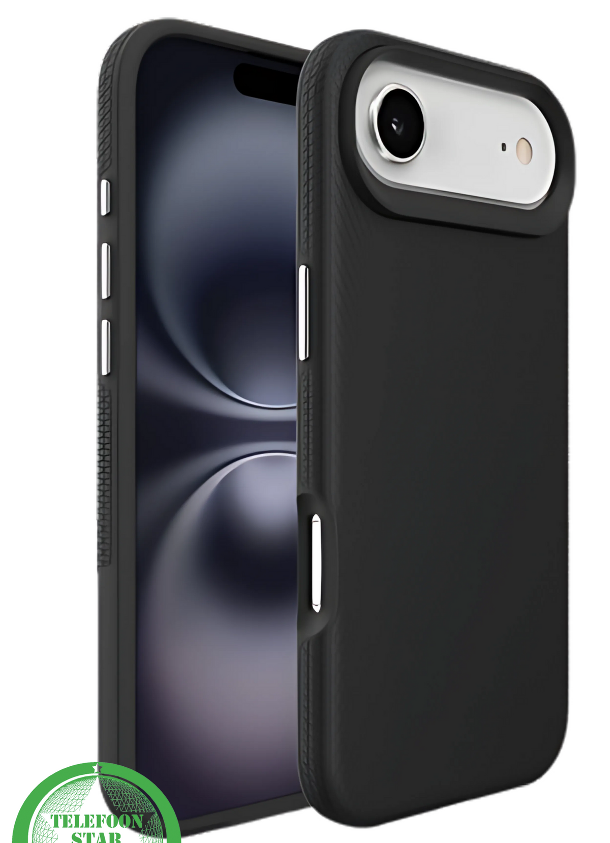 iPhone 17 Air Hoesje Zwart – Anti-Shock Bescherming & Grip Achterkant