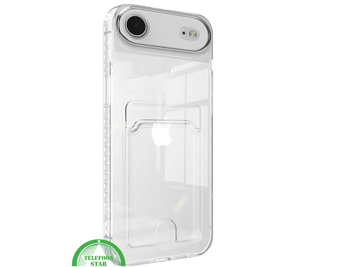 iPhone 17 Air Hoesje Transparant – met Kaarthouder