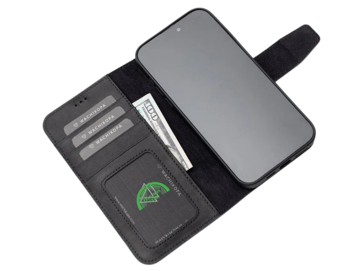 2-in-1 Zwart Bookcase Hoesje iPhone – Magnetisch Wallet Hoesje